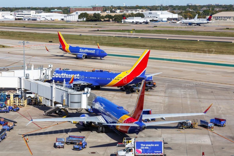 Southwest Airlines Boeing 737 aircraft at Dallas Love Field