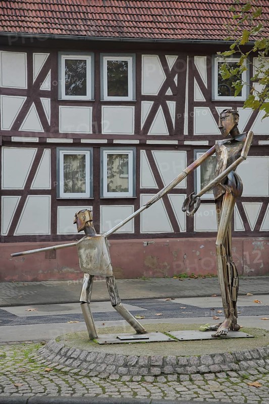 Sculpture and monument to historic baker Johann Joachim Weitzel