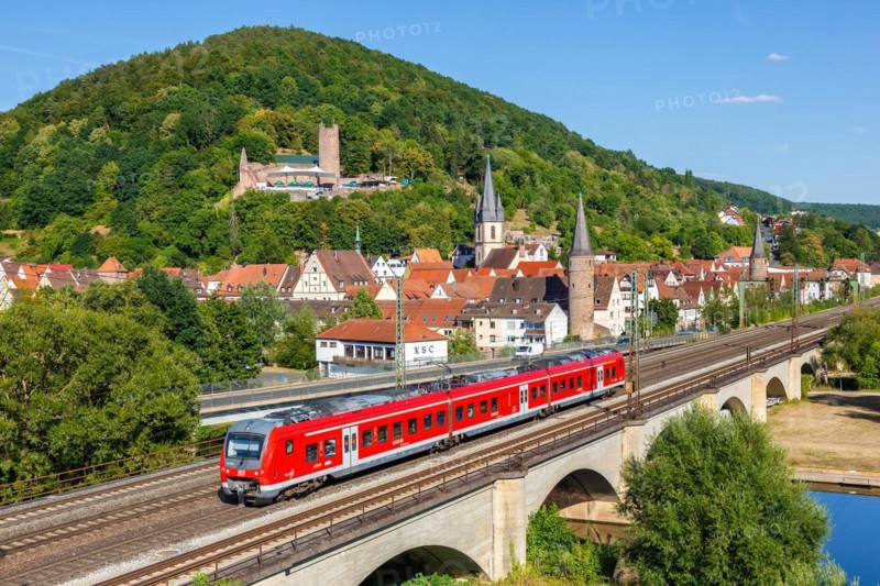 Deutsche Bahn DB regional train class 440 Alstom Coradia Continental in Gemuenden am Main