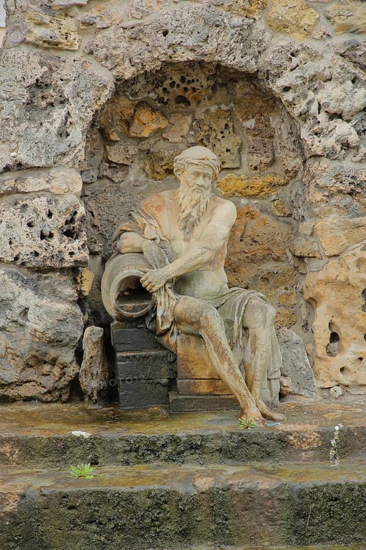 Neptune grotto with Roman water god Neptune and jug