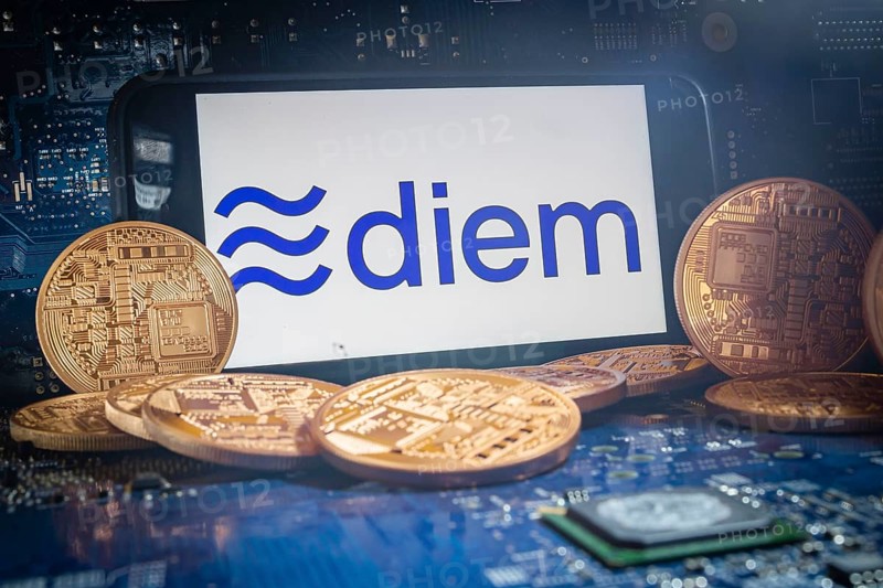 The logo of the cryptocurrency Diem