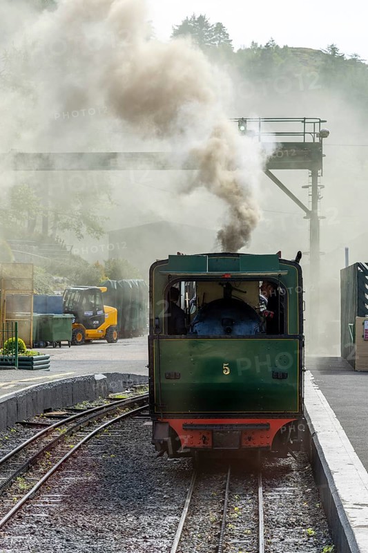 Steam Railway Pulls Into Station