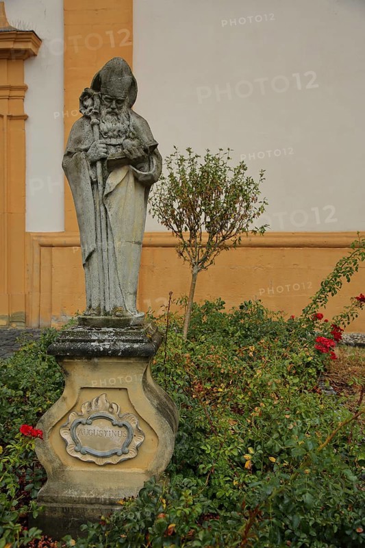 Monument to Augustine of Hippo with crosier