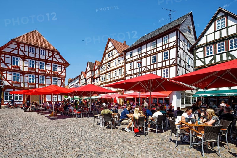 Square with people