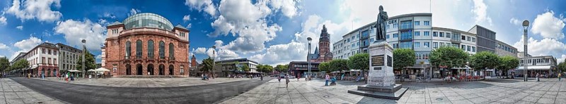 Gutenbergplatz Panorama Mainz Germany