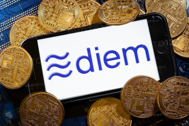 The logo of the cryptocurrency Diem