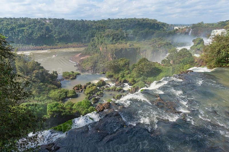 View of the waterfalls from above