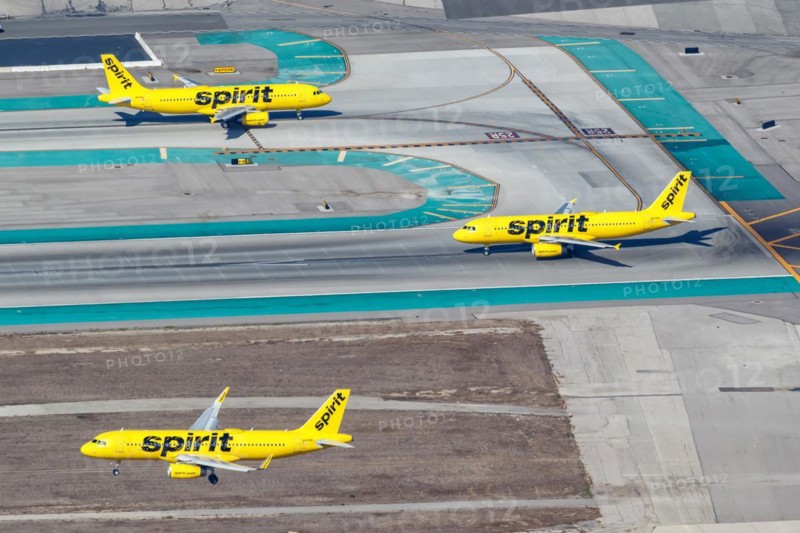 Airbus A320 aircraft of Spirit Airlines at Los Angeles Airport