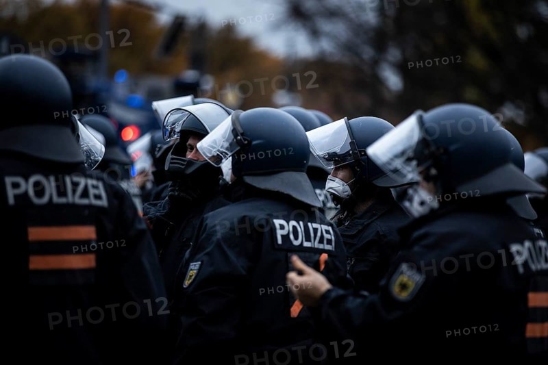 Police action against the demonstration against the reformed Infection Protection Act by Corona sceptics