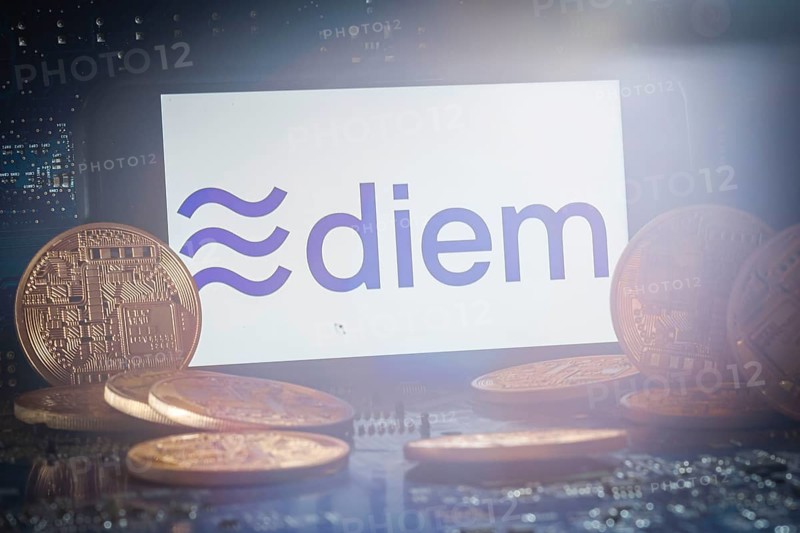 The logo of the cryptocurrency Diem