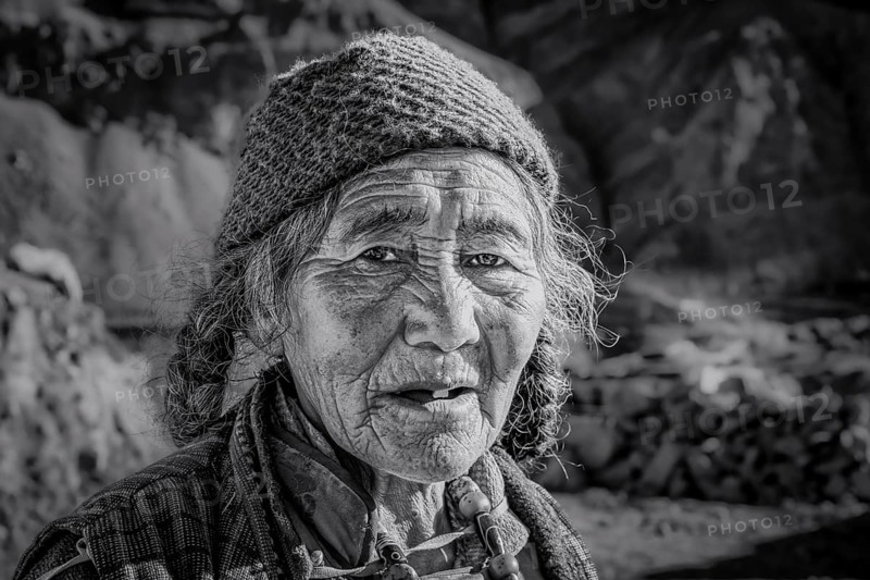 An elderly woman