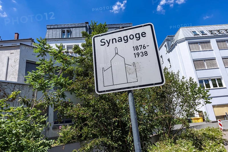 Former synagogue in Bad Cannstatt. Memorial at Synagogenplatz