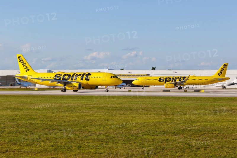 Airbus aircraft of Spirit Airlines at Fort Lauderdale Airport
