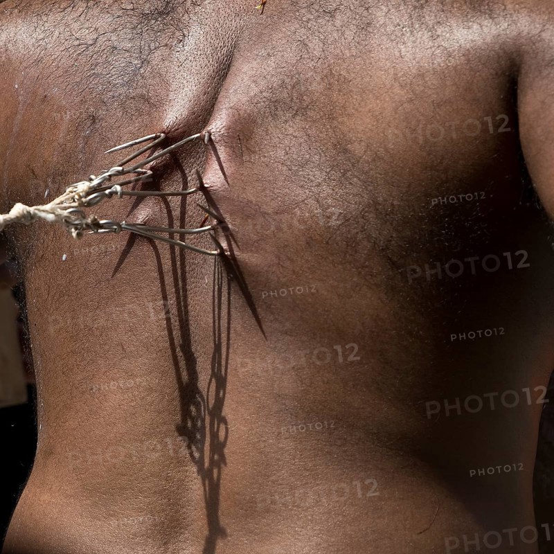 Karvati dancers who have their bodies pierced and thus give thanks for answered prayers
