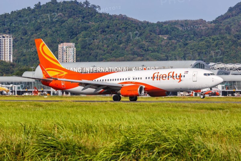 A Firefly Boeing 737-800 aircraft with registration number 9M-MLF at Penang Airport