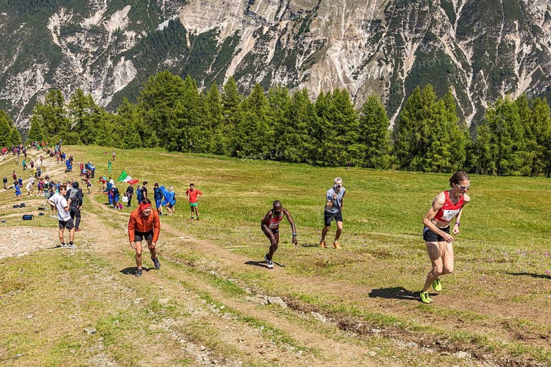 Winner and World Mountain Running Champion Andrea Mayr in the discipline Vertical at the 2023 World Mountain and Trail Running Championships in Innsbruck Stubai am Elfer