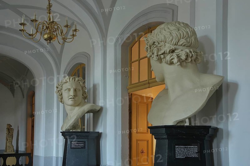 Two heads of the colossal statue of the Dioscuri