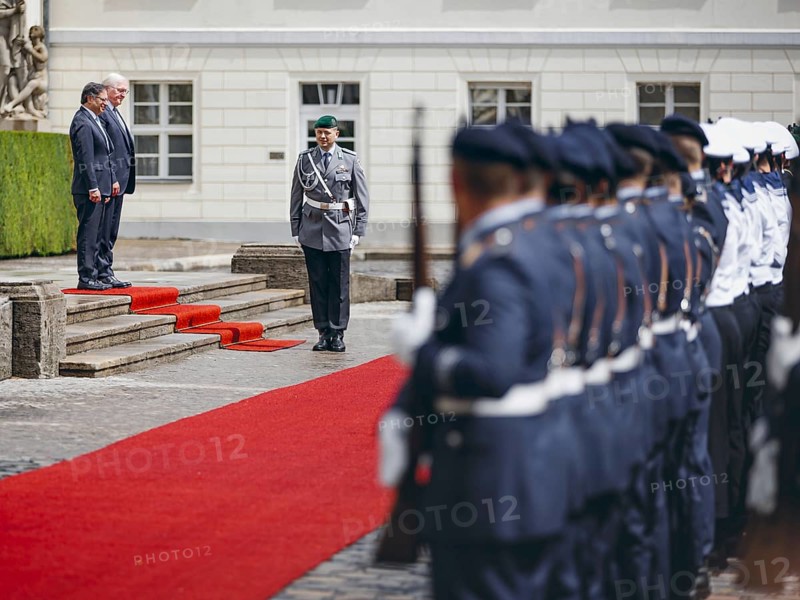 Federal President Frank-Walter Steinmeier receives Gustavo Petro President of Colombia at Bellevue Palace with Military Honours. 16.06.2023.