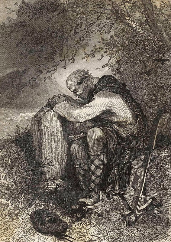 Man praying in the open air
