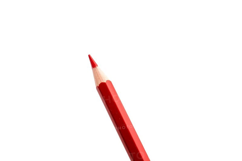 Red Pencil on a white background