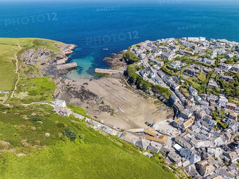 Aerial view of Port Isaac