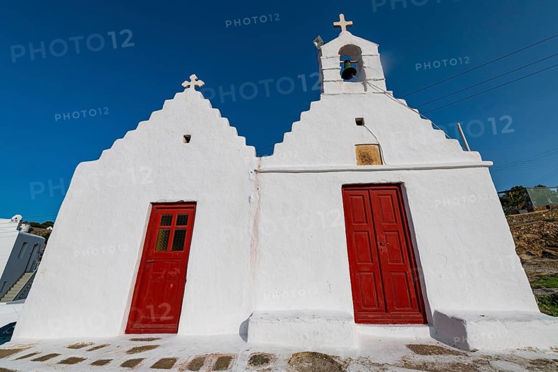 Whitewashed church