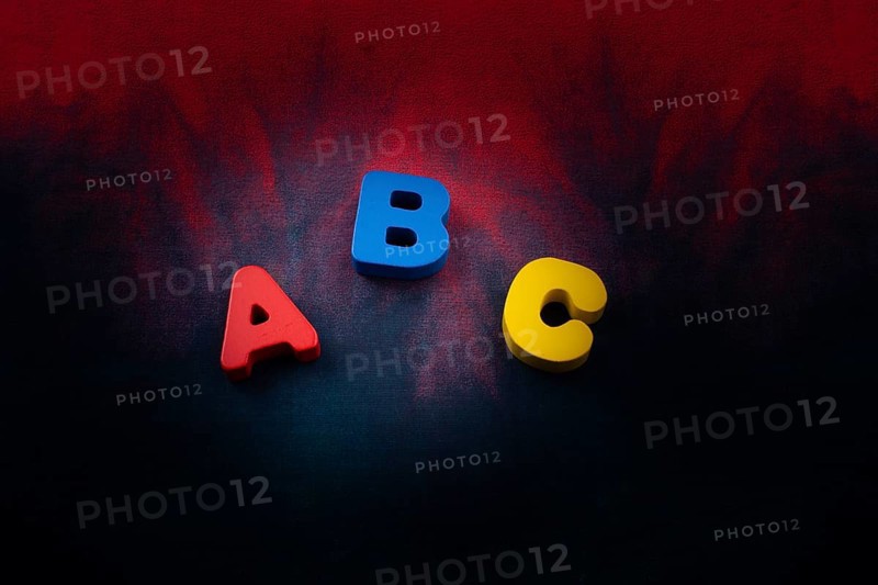 Colorful ABC Letters of Alphabet made of wood