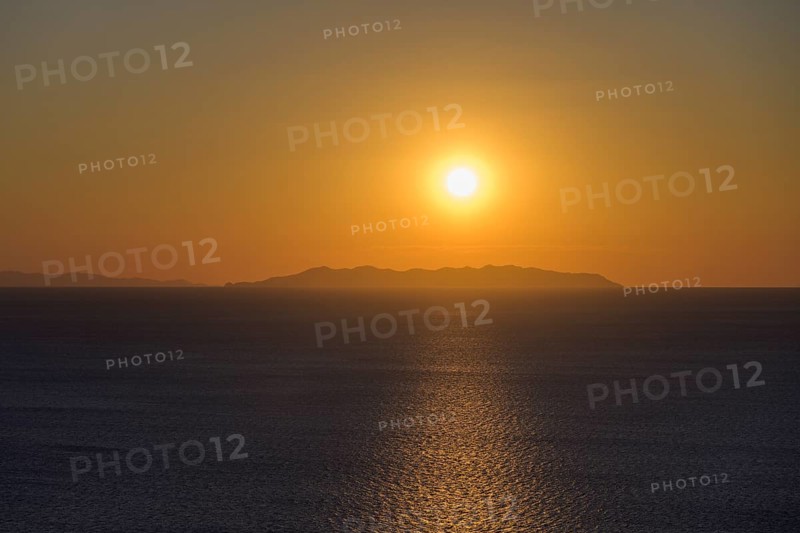 Sunset over Capraia Island