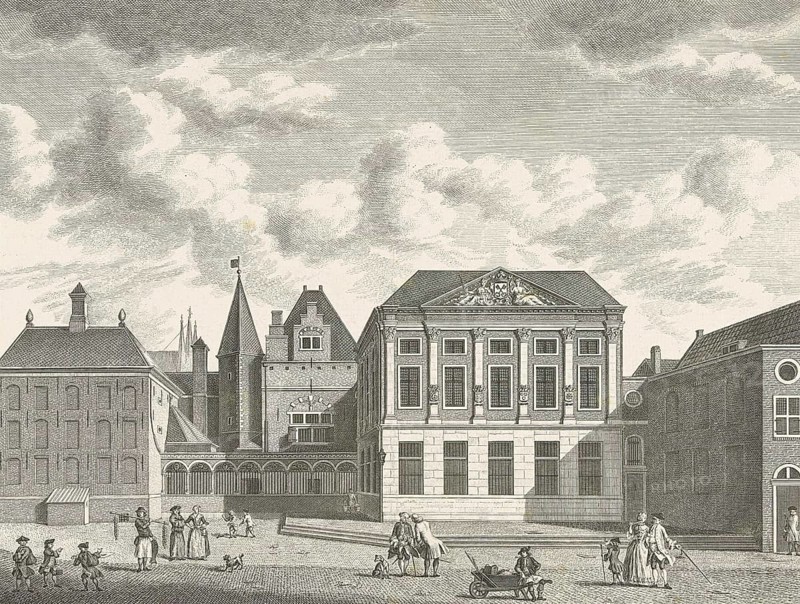 View of Gravensteen Castle in Leiden