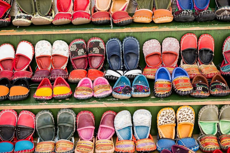 Set of traditional hand made leather Yemeni shoes