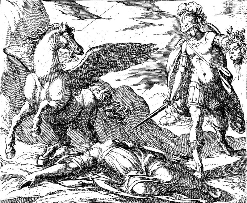 Perseus kills Medusa