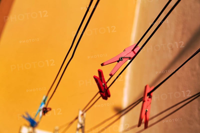 Red clothes pegs
