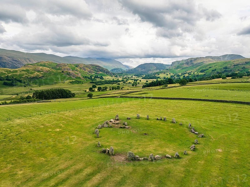 Castlerigg Stone Circle from a drone