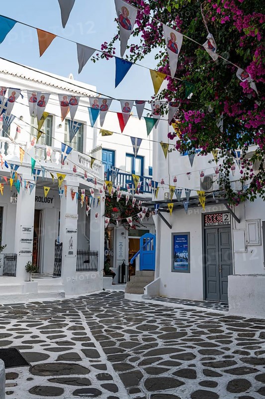 The white washed old town of Horta