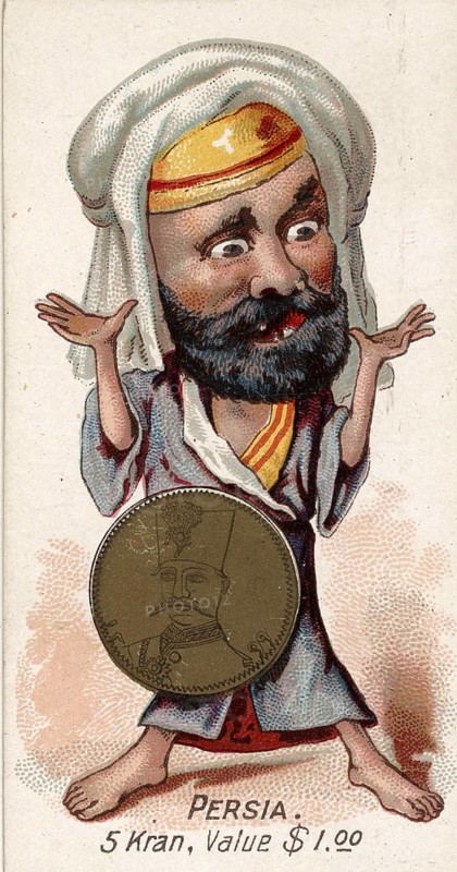 Coins from different countries with symbolic persons