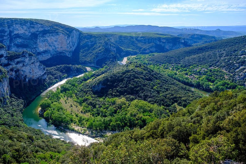 View of the river bends