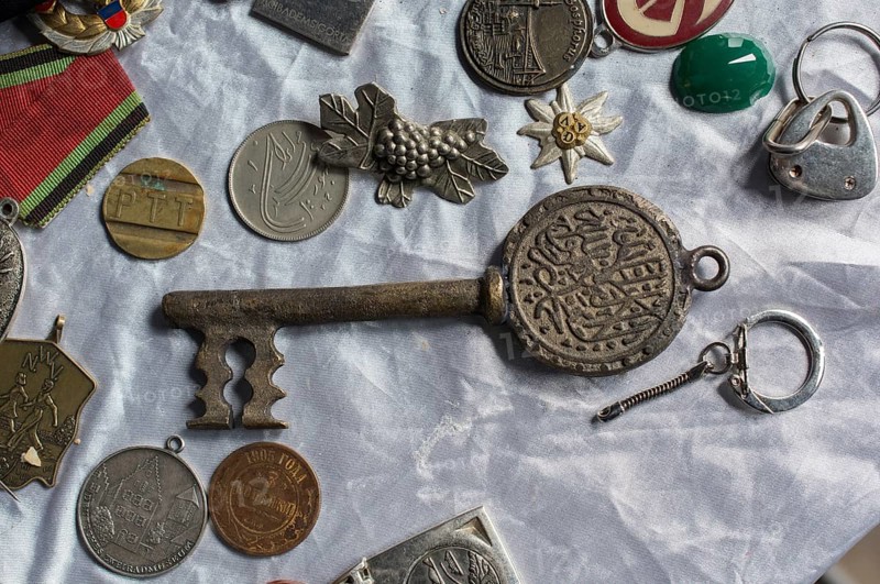 Retro styled color decorativel key made of metal