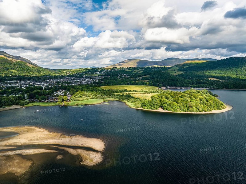 Derwent Water from a drone