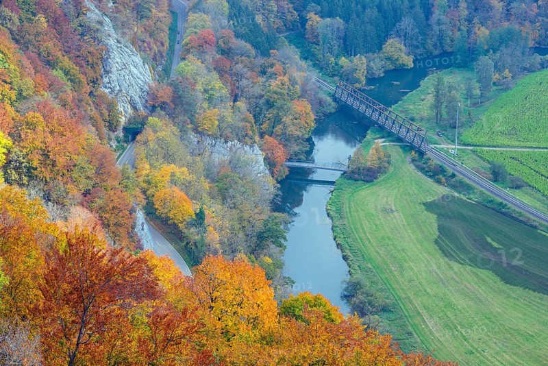 View from the Rauher Stein vantage point into the upper Danube valley