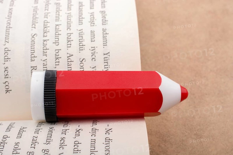 Model pencil as back to school theme education item in view