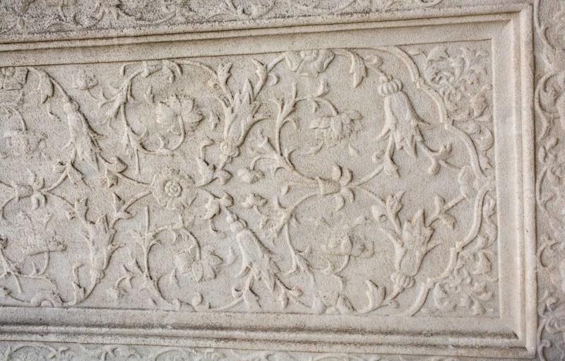 Ottoman marble carving art in detail