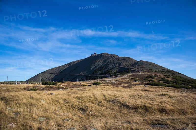 Beautiful mountain view in autumn Sniezka