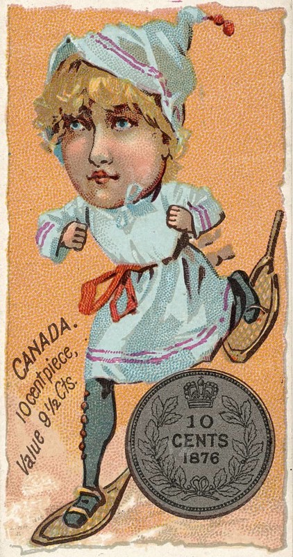 Coins from different countries with symbolic persons