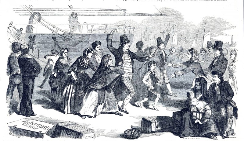Arrival of emigrants at Constitution Wharf