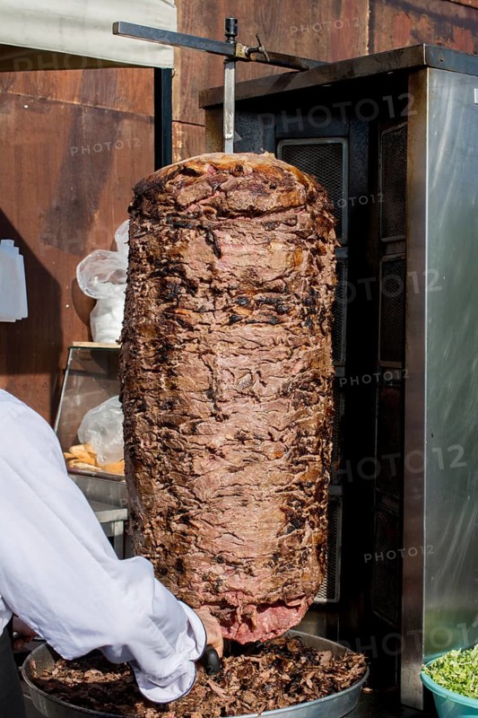 Traditional Turkish Doner Kebab on pole