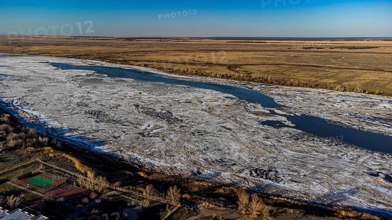 Aerial of Irtysh river