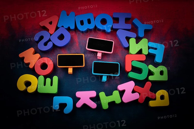 Mini size notice board made of wood and colorful letters