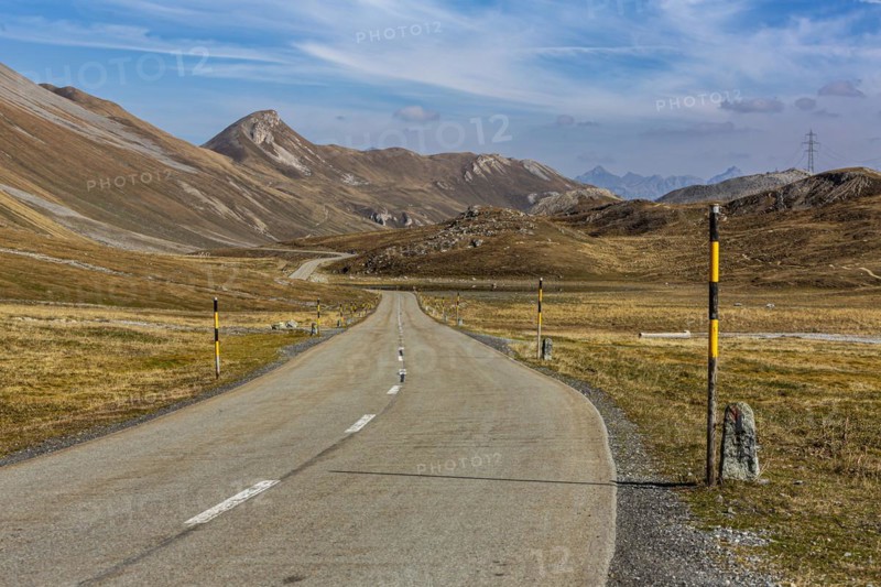 Landscape in autumn on the Albula Pass