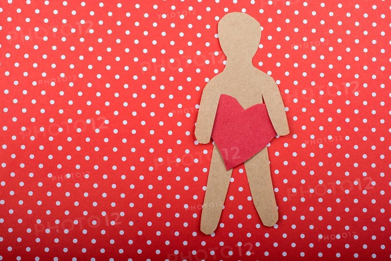Valentine's day wording on torn paper as Love concept