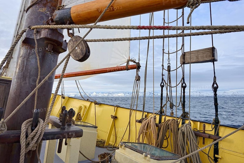 Two-master Noorderlicht underway in the Westfjord